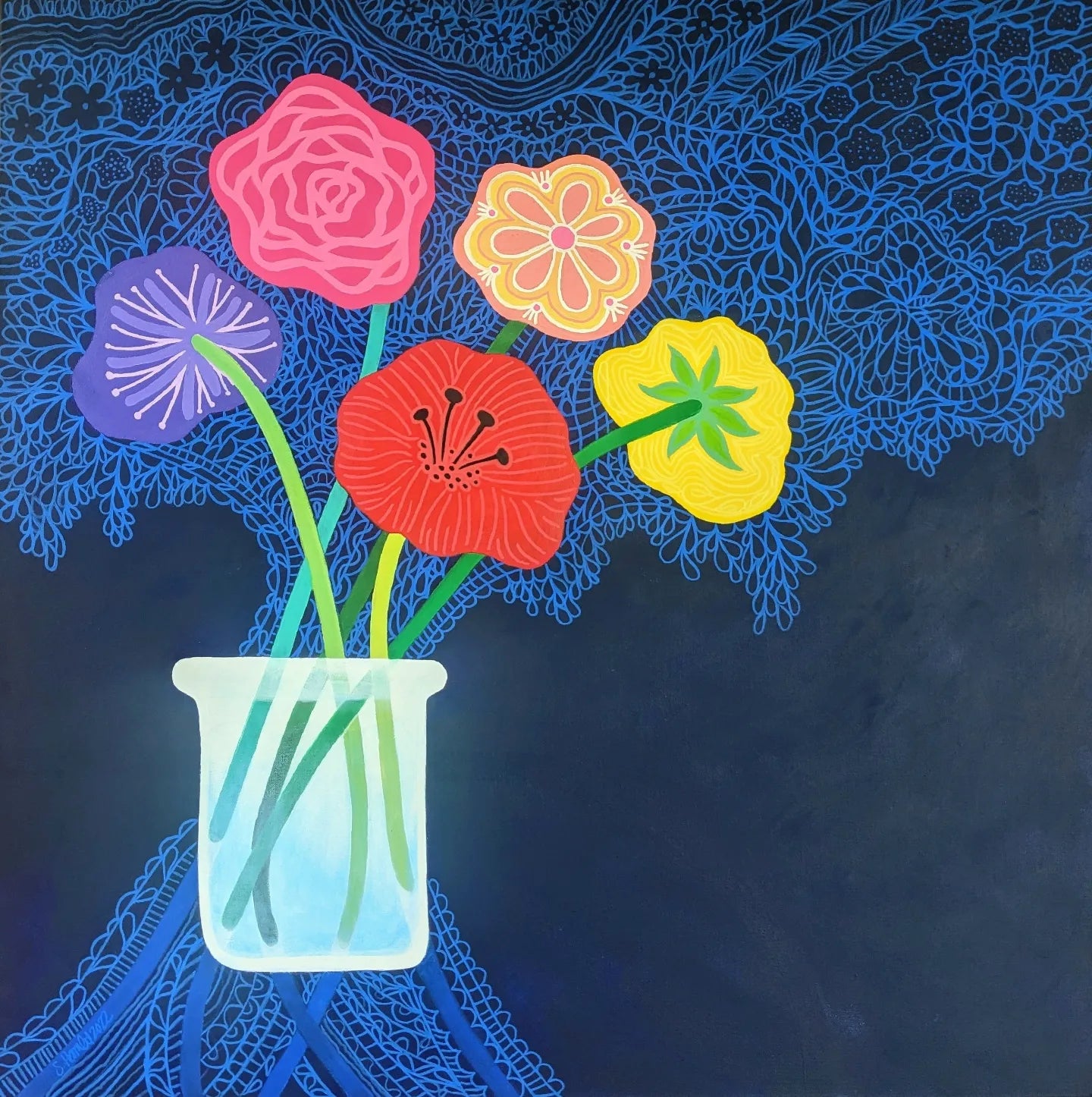Blueprint for Blooming - fine art print