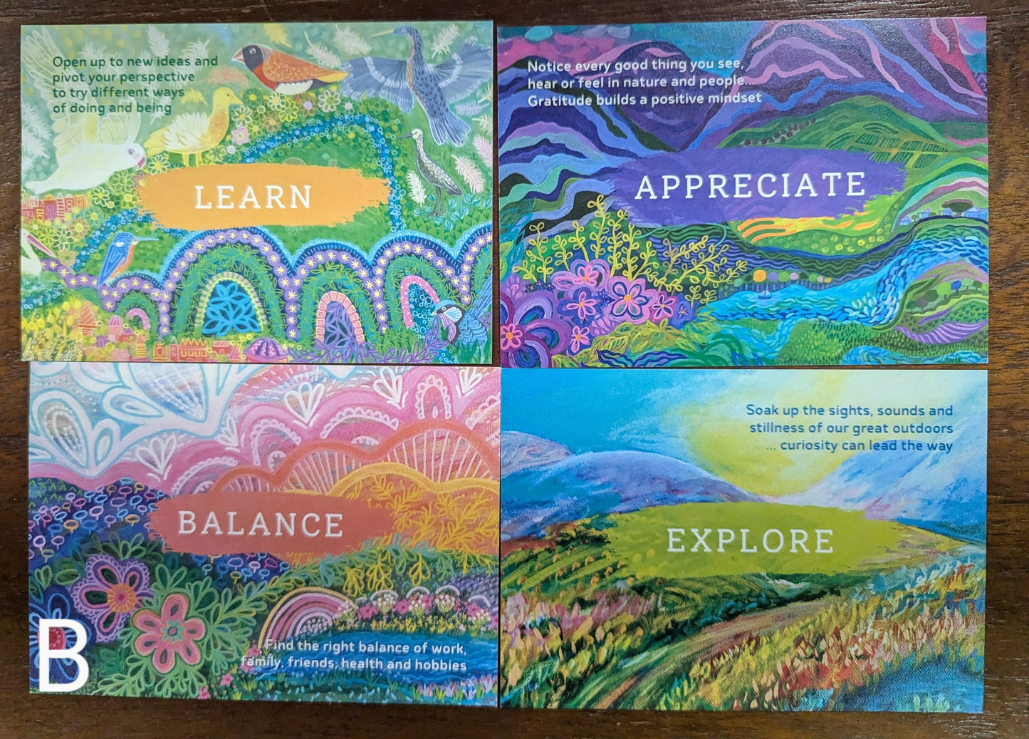 Mini pack Uplifting Art Cards (4 cards)