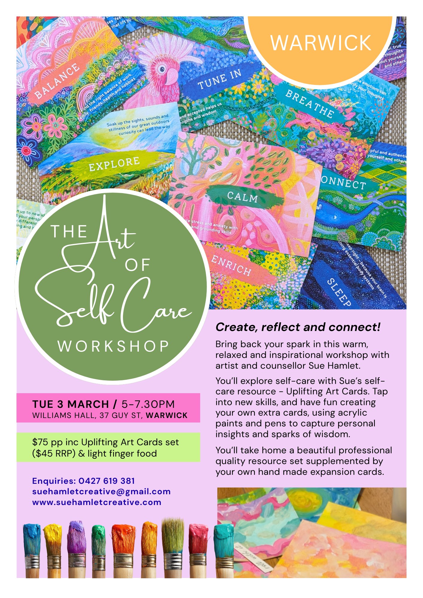 The Art of Self Care - Warwick, Tuesday 3 March