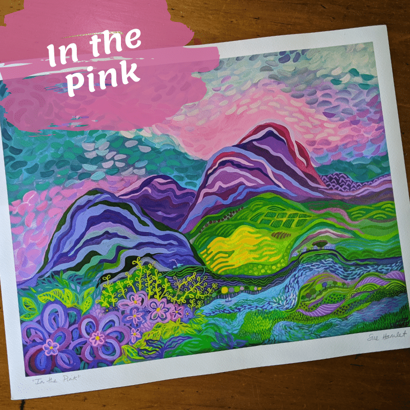 In the Pink - signed FINE ART PRINT A3