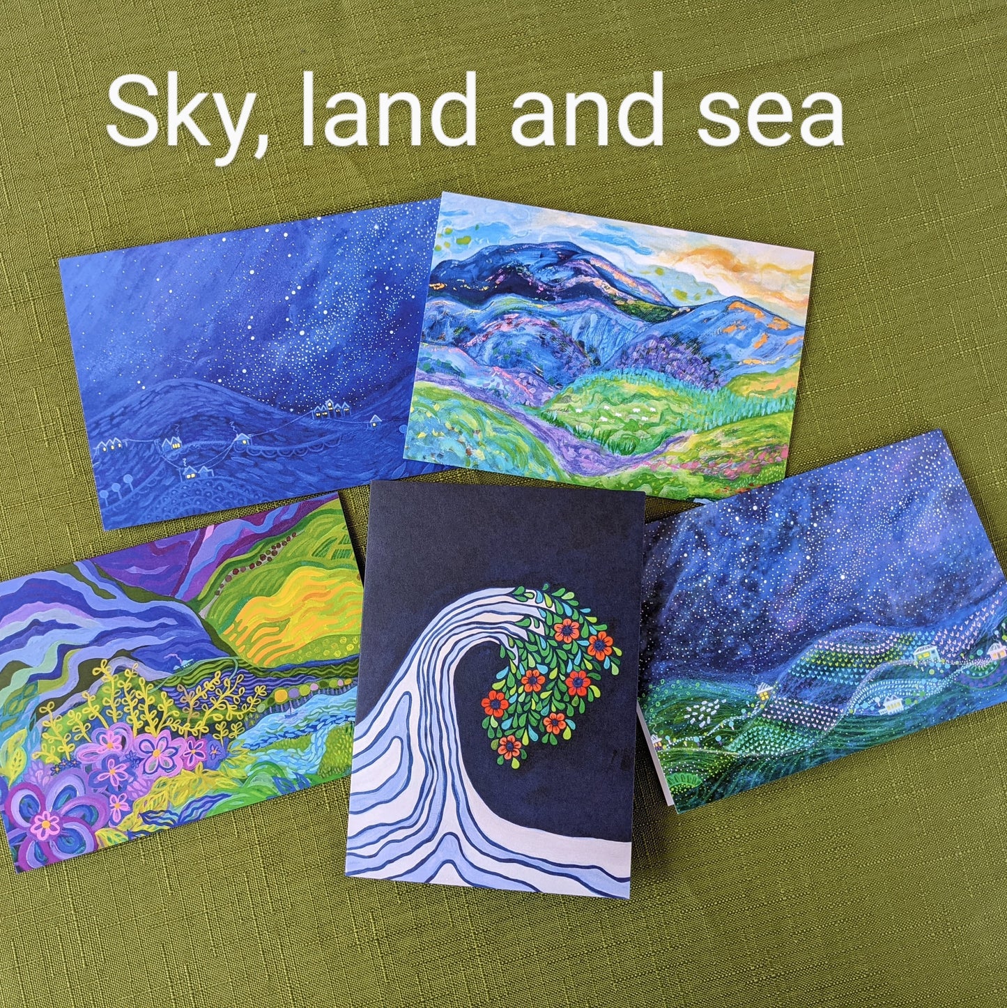 Art Cards - 'Sky, Land and Sea' theme (set 5)